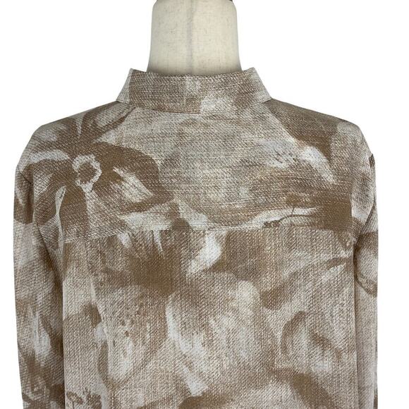 CHICO'S FEFE TEXTURED FLORAL BUTTON DOWN SHIRT IN NEW CAIRO NWT WOMEN'S SIZE 16 - Picture 8 of 16